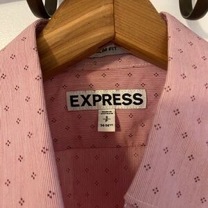Express Men’s Small Slim Fit 14-14 1/2 Long Sleeve Button Down